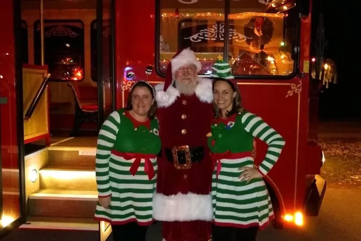 a person wearing a red hat