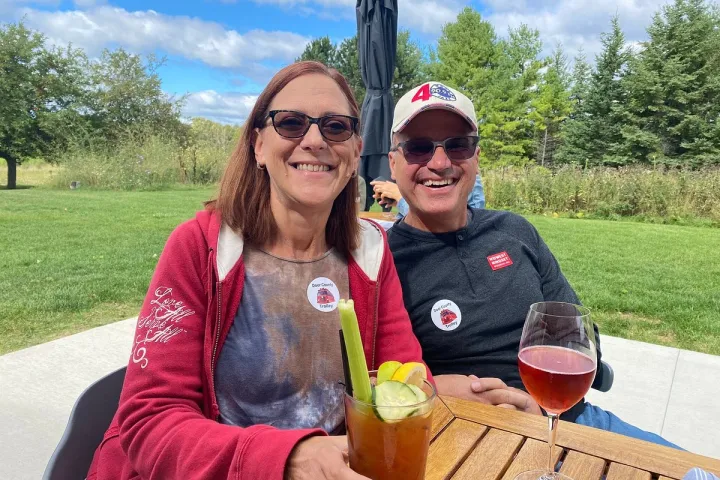 a person holding a sign