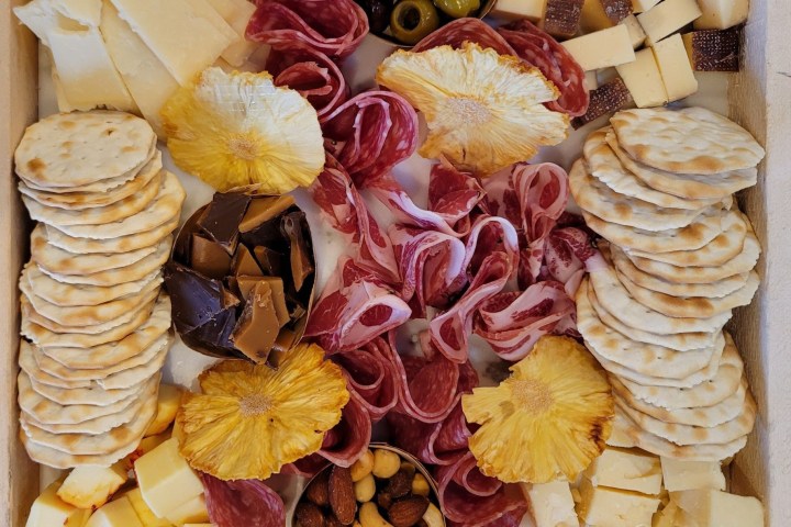 a pile of food on a plate